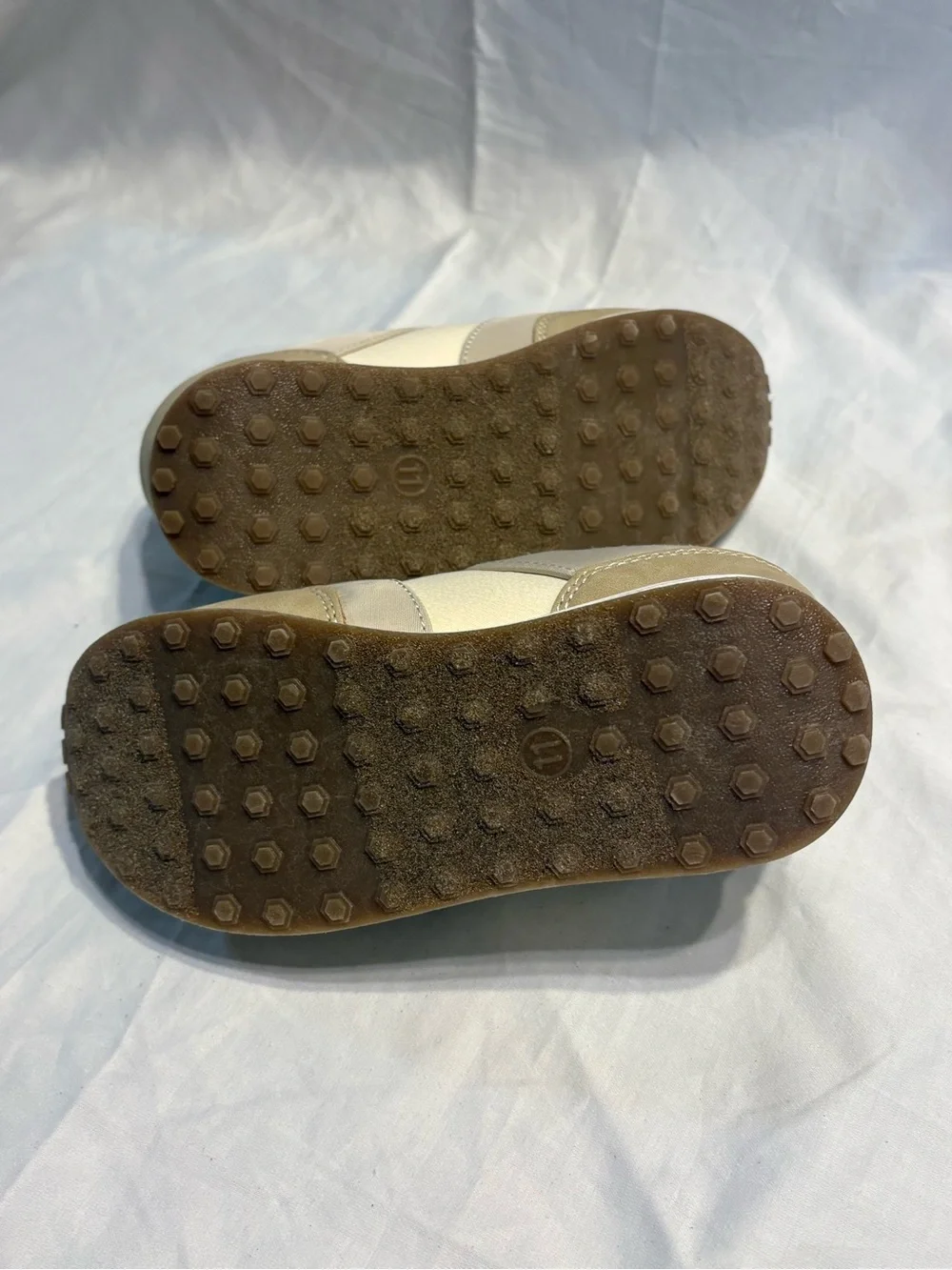 Target Beige and Cream Kids Velcro Sneakers